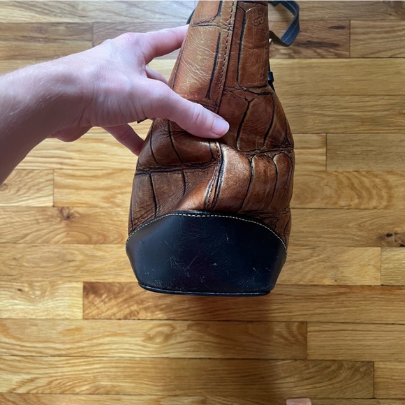 Dooney & Bourke Cognac Croc Embossed Tote - Picture 5 of 9